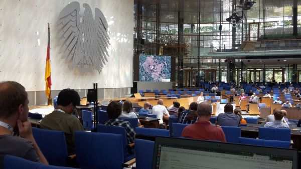 FOSS4G keynote in Bundestag's old Plenary Chamber