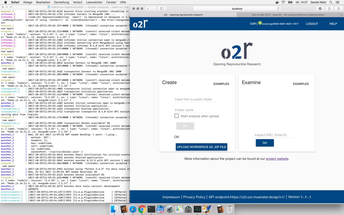 o2r screenshot: OS X